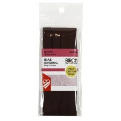 Birch Bias Binding Poly Cotton (12mm X 5m) -Akubra Store 008034 28BROWN 4b254c20 e7e0 486e 8492 e73b278c9432