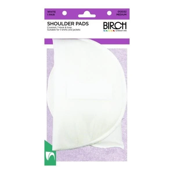 Birch Covered Shoulder Pads (With Touch Tape) Birch Covered Shoulder Pads (With Touch Tape) -Akubra Store 012032 WHITE