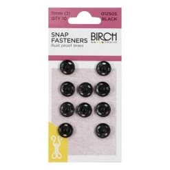 Birch Snap Fasteners (11mm, 10 Pack)