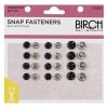 Birch Snap Fasteners Nickel & Black (24 Pack) 2 Birch Snap Fasteners Nickel & Black (24 Pack) -Akubra Store 012522