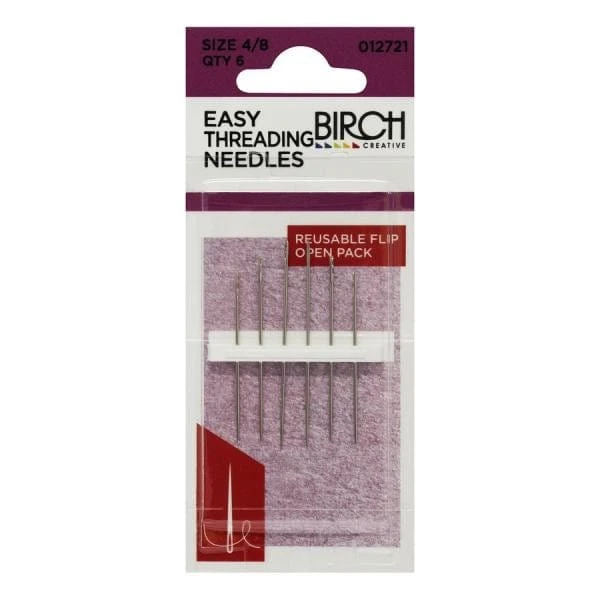 Birch Easy Threading Needles (4/8, 6 Pack) Birch Easy Threading Needles (4/8, 6 Pack) -Akubra Store 012721