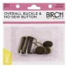 Birch Overall Buckle & No-Sew Button - 2PK -Akubra Store 016042 overall buckle no sew button
