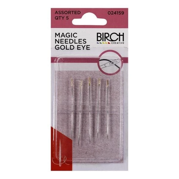 Birch Magic Needles Gold Eye (Assorted 5 Pack) Birch Magic Needles Gold Eye (Assorted 5 Pack) -Akubra Store 024159 magic needles gold eye 54ab3d2e 76f8 4982 8036 793485d5b978