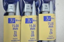 Birch Plastic Knitting Needles -Akubra Store 050070 15mm