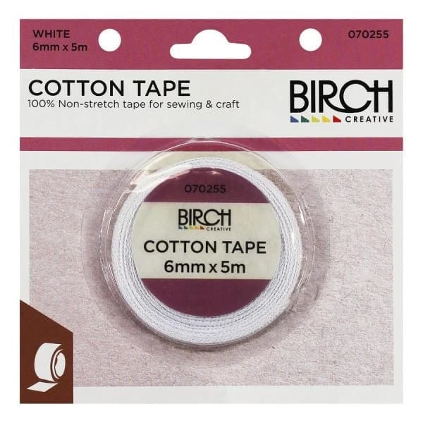 Birch Cotton Tape (Various Sizes) Birch Cotton Tape (Various Sizes) -Akubra Store 070255 white