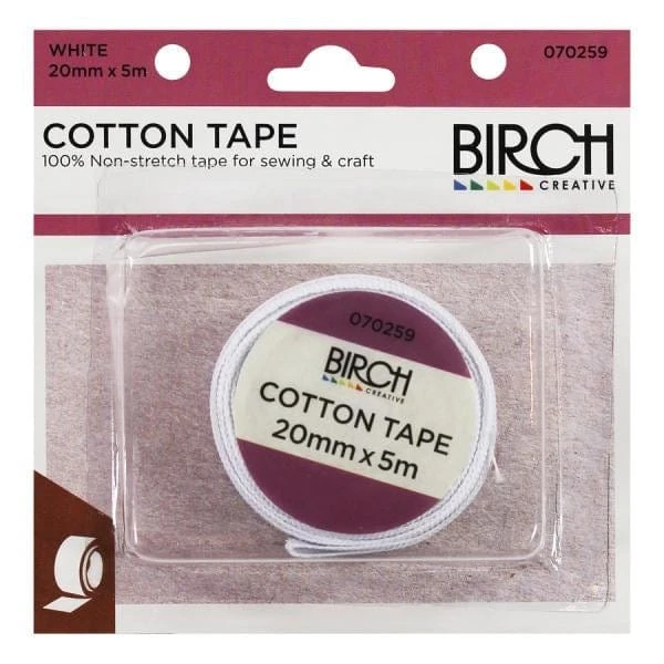 Birch Cotton Tape (Various Sizes) Birch Cotton Tape (Various Sizes) -Akubra Store 070259 WHITE