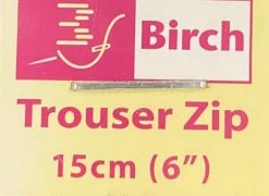 Birch Trouser Zip 15cm -Akubra Store 15cm tz