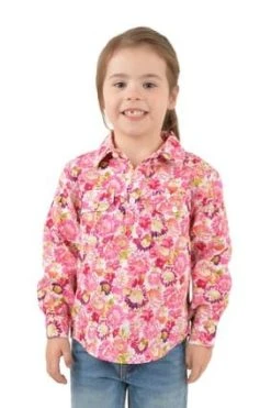 Hard Slog Girls Belle Half Placket Shirt