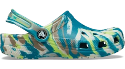 Crocs Kids Marbled Classic Clog - Limeade