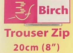 Birch Trouser Zip 20cm -Akubra Store 20cm TZ