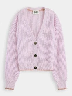 Scotch & Soda Womens Fuzzy Knitted Cardigan