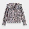 Scotch & Soda Girls All-Over Printed Ruffled Long Sleeved Shirt -Akubra Store 2253168113