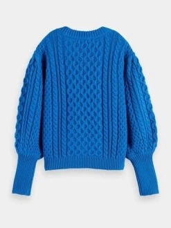 Scotch & Soda Girls Chunky Cable-Knit Sweater