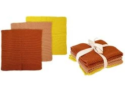 Ladelle Eco Knitted Terracotta Dishcloth - 3pk