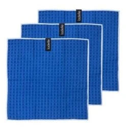 Ladelle Mega Waffle Microfibre Blue Dishcloth 3 Pack