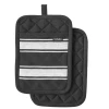 Ladelle Butcher Stripe Series II Black 2 Pack Pot Holder -Akubra Store 48037