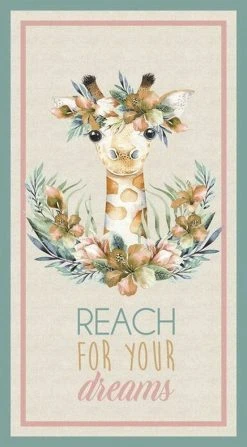 Devonstone Collection Tropical Zoo - Giraffe - Fabric Panel