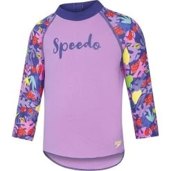 Speedo Girls Logo Long Sleeve Swim Rashie