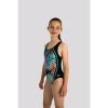 Speedo Girls Printed Sport Splice One Piece Swimwear