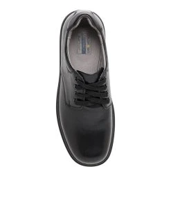 Colorado React Senior Black Leather Shoes