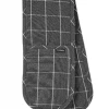 Ladelle Eco Check Charcoal Double Oven Mitt