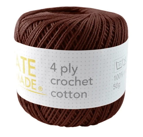 Create Handmade 4 ply Crochet Cotton Create Handmade 4 Ply Crochet Cotton -Akubra Store Chocolate