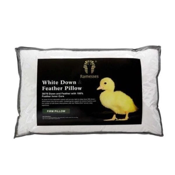 Ramesses White Down & Feather Firm Pillow Ramesses White Down & Feather Firm Pillow -Akubra Store Duck Feather 1 1800x1800 ea11ce17 8866 4a20 861d 57c3ea85d01a