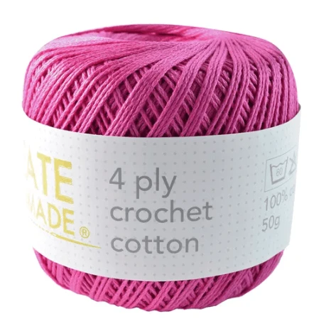 Create Handmade 4 ply Crochet Cotton Create Handmade 4 Ply Crochet Cotton -Akubra Store Hot Pink f97a334a 4796 47bb 9ece b423fa1755ba