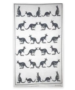 Rodriquez Tea Towel - Kangaroo (Blue)