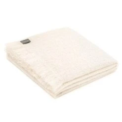 St Albans Mohair Throw Rug - Powder