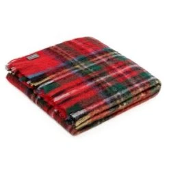 St Albans Mohair Throw Rug - Royal Stewart