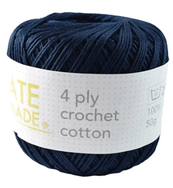 Create Handmade 4 ply Crochet Cotton Create Handmade 4 Ply Crochet Cotton -Akubra Store NAVY CH