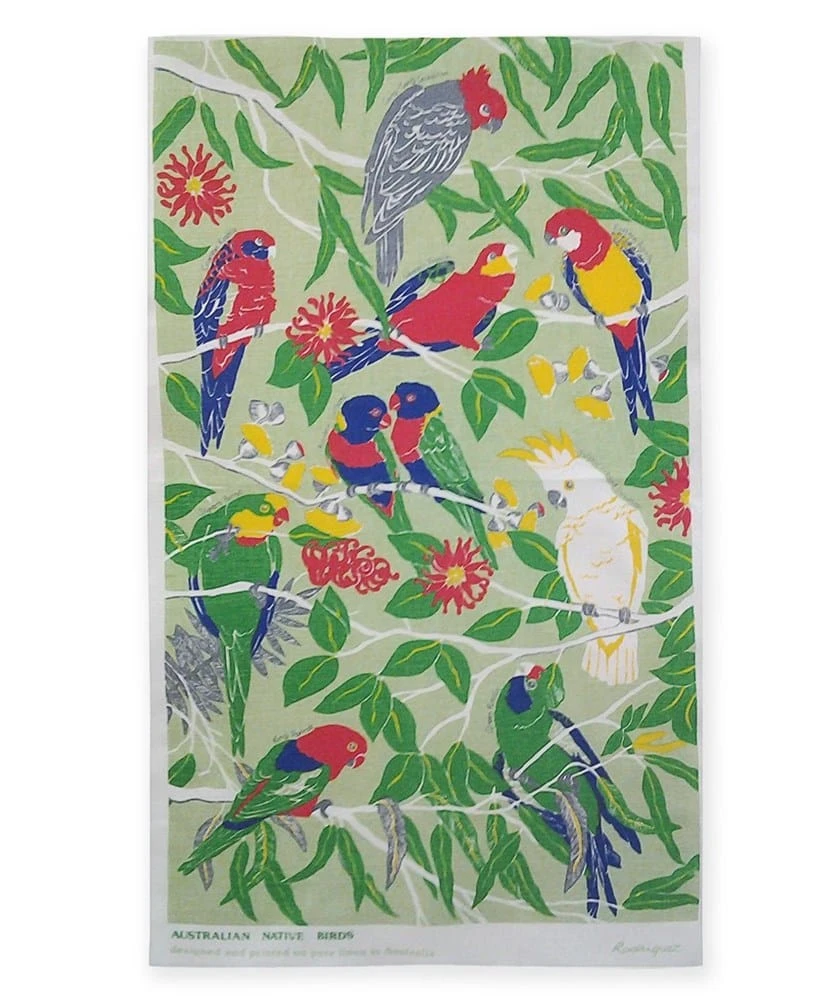 Rodriquez Tea Towel - Australian Native Birds Rodriquez Tea Towel - Australian Native Birds -Akubra Store Native birds