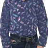 Pure Western Girls Harlene Print Shirt -Akubra Store P3W5102708 257 1