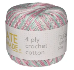 Create Handmade 4 Ply Crochet Cotton 11 Create Handmade 4 Ply Crochet Cotton -Akubra Store Pastel