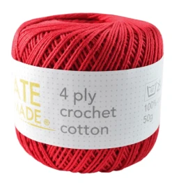 Create Handmade 4 Ply Crochet Cotton 15 Create Handmade 4 Ply Crochet Cotton -Akubra Store RED 16424fd6 dd3c 48b2 89c2 27758718b28c