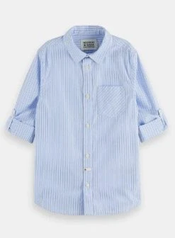 Scotch & Soda Boys Classic Long Seeve Striped Shirt