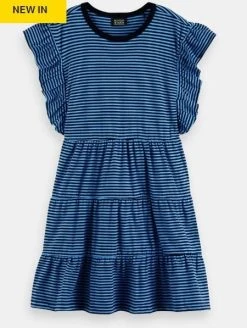 Scotch & Soda Girls Organic Cotton Striped Dress