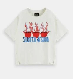 Scotch & Soda Girls Boxy-fit Organic Cotton T-shirt