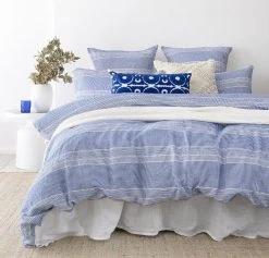 Bambury Juna Quilt Cover Set Blue King