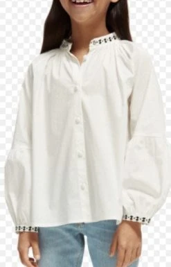 Scotch & Soda Girls Crispy Voluminous Sleeved Shirt