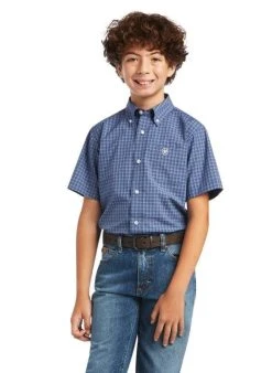 Hannas Ariat Boys Pro Series Bryson Classic Short Sleeve Shirt