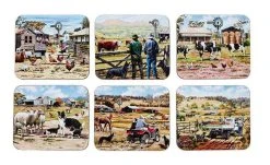 Ashdene A Farming Life 6pk Coaster