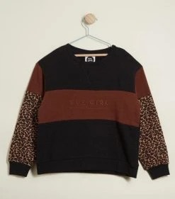 Eve Girl Girls Leopard Panel Hoody