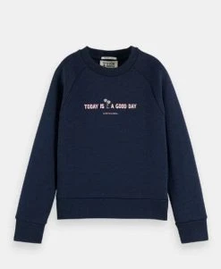 Scotch & Soda Girls Relaxed Fit Artwork Crewneck Sweatshirt