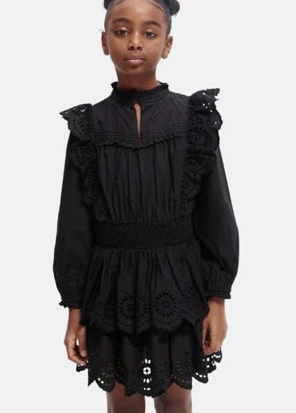 Scotch & Soda Girls Short length Long-Sleeve Broderie Anglaise Tiered Dress Scotch & Soda Girls Short Length Long-Sleeve Broderie Anglaise Tiered Dress -Akubra Store Screenshot 202023 04 28 20115511