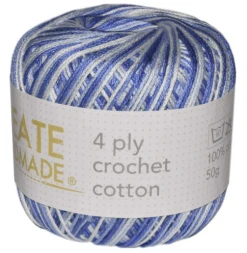 Create Handmade 4 Ply Crochet Cotton 19 Create Handmade 4 Ply Crochet Cotton -Akubra Store Ver Blue