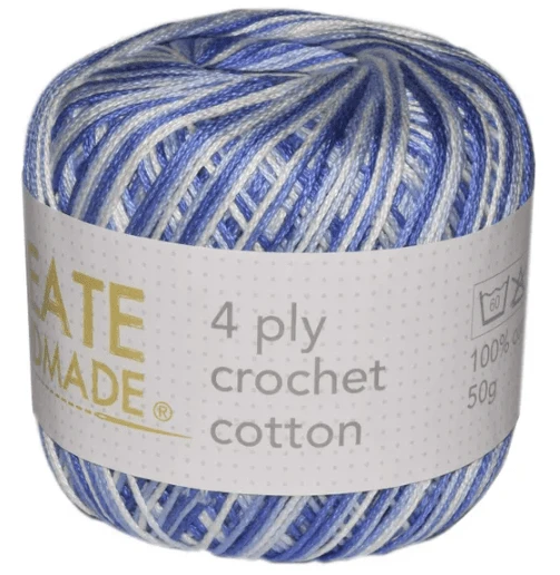 Create Handmade 4 ply Crochet Cotton Create Handmade 4 Ply Crochet Cotton -Akubra Store Ver Blue