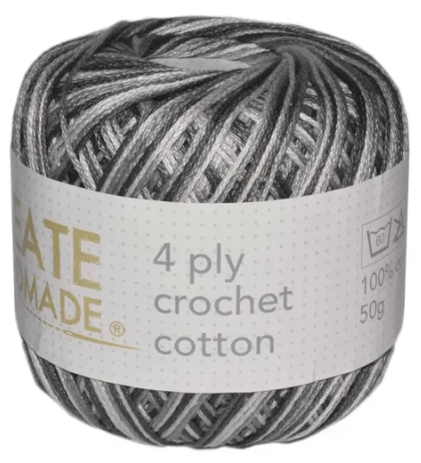 Create Handmade 4 ply Crochet Cotton Create Handmade 4 Ply Crochet Cotton -Akubra Store Ver Greys