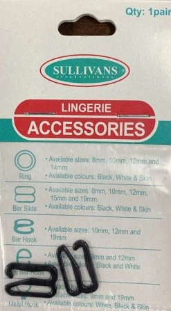 Sullivans Lingerie Accessories - Bar Hook -Akubra Store bar hook 10667 13mm black